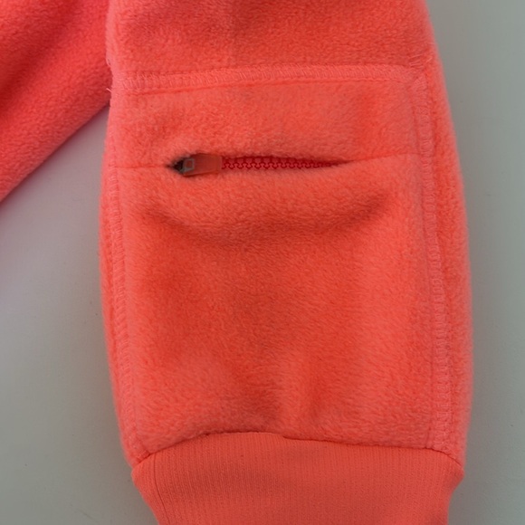 Free People Movement Great Heights Neon Fleece Pullover Orange Thumbholes Size S - Picture 7 of 12
